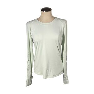 Cherokee Green/off White Fitted Long Sleeve Shirt Size Small